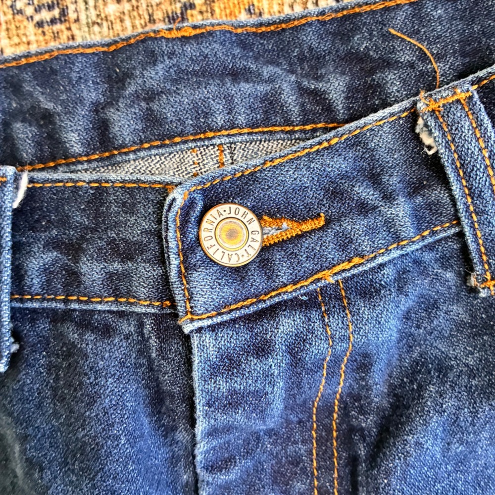John Galt Womens Dark Wash Carpenter Jeans High Waisted Straight Leg Blue Size S - Picture 3 of 9